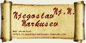 Njegoslav Markušev vizit kartica